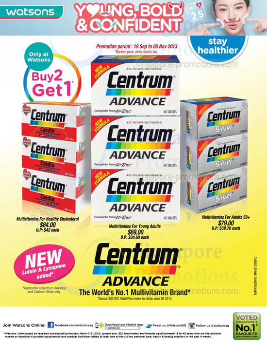 Centrum Multivitamins Buy 2 Get 1 Free