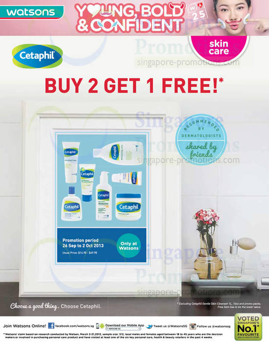 Cetaphil Buy 2 Get 1 Free