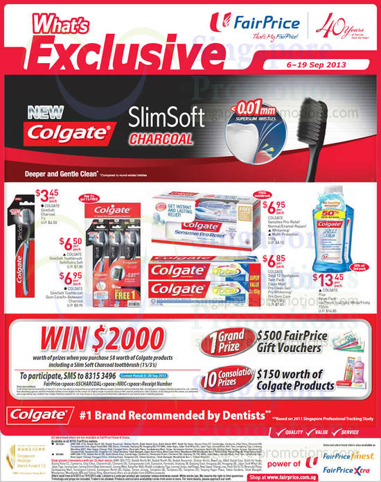 Colgate Slimsoft Charcoal Toothbrush, Toothpastes