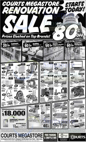 Featured image for Courts Up To 80% Off Renovation Sale Offers @ Megastore 13 Sep 2013