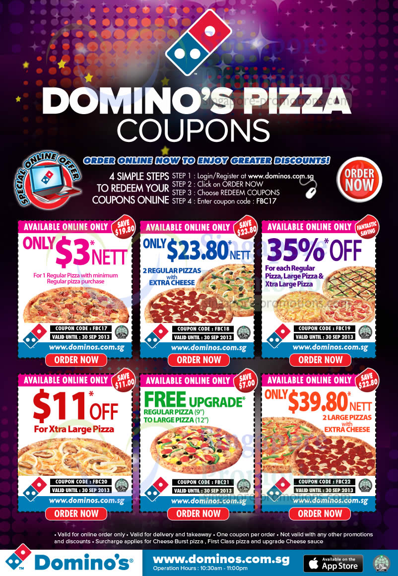 Domino's discount coupon code