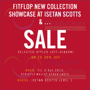 Featured image for (EXPIRED) FitFlop Up To 30% Off SALE @ Isetan Scotts 28 Sep – 3 Oct 2013