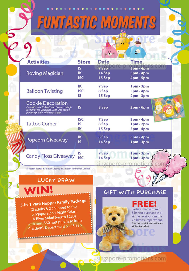 Funtastic Moments Activities Schedule Time Table, Lucky ...