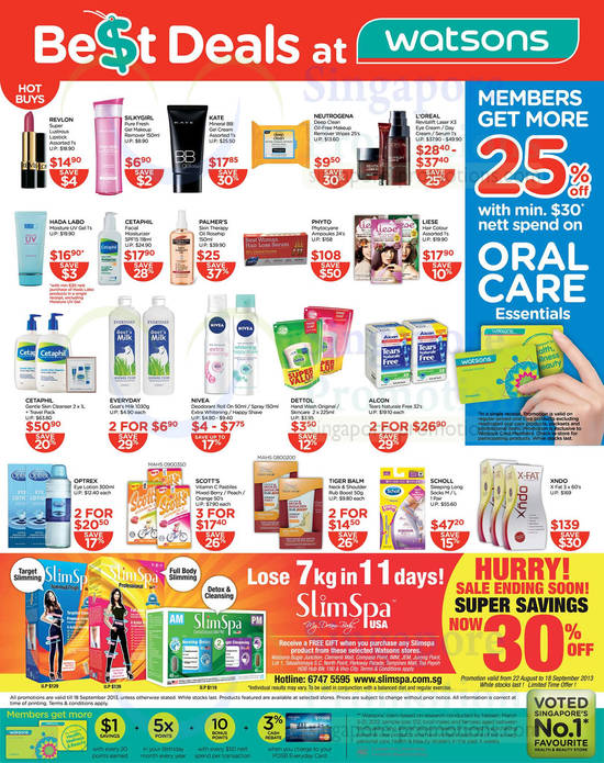 Hot Buys, SlimSpa USA, Loreal, Nivea, Dettol