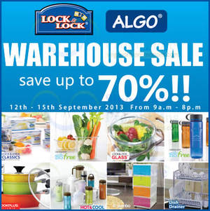 Featured image for (EXPIRED) Lock & Lock Warehouse SALE Up To 70% Off @ Foh Foh Building 12 – 15 Sep 2013