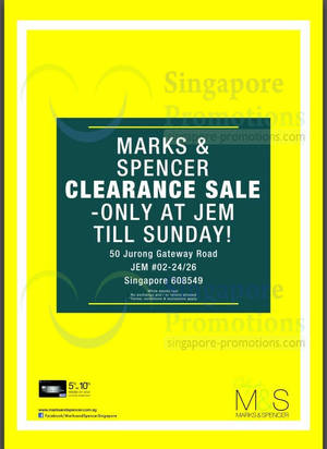 Featured image for (EXPIRED) Marks & Spencer Clearance SALE @ Jem 13 – 15 Sep 2013