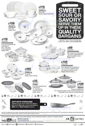 Featured image for Metro 20% Off Selected Kitchenware & Cookware Brands Offers 27 Sep – 13 Oct 2013