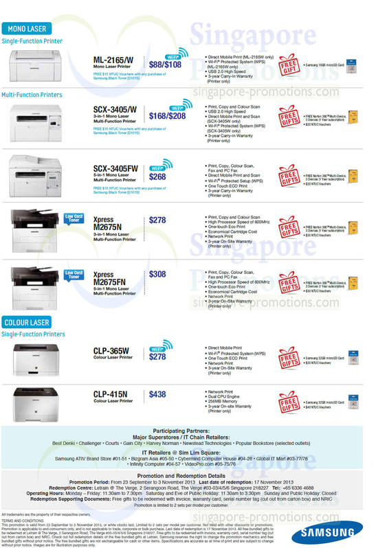 Mono Laser, Colour Laser Printers