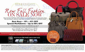 Featured image for Reebonz End of Season Clearance SALE @ Clifford Centre 27 Sep 2013