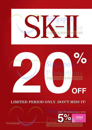 Featured image for (EXPIRED) SaSa SK-II 20% Off Promo 2 – 30 Sep 2013