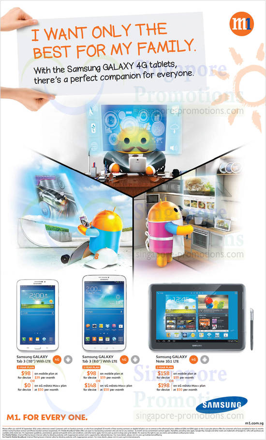 Samsung Galaxy Tab 3 7.0, Tab 3 8.0, Note 10.1 LTE