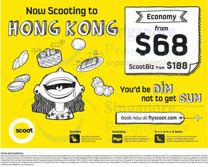 Featured image for (EXPIRED) Scoot Airlines Hong Kong Promotion Air Fares 30 Sep – 4 Oct 2013