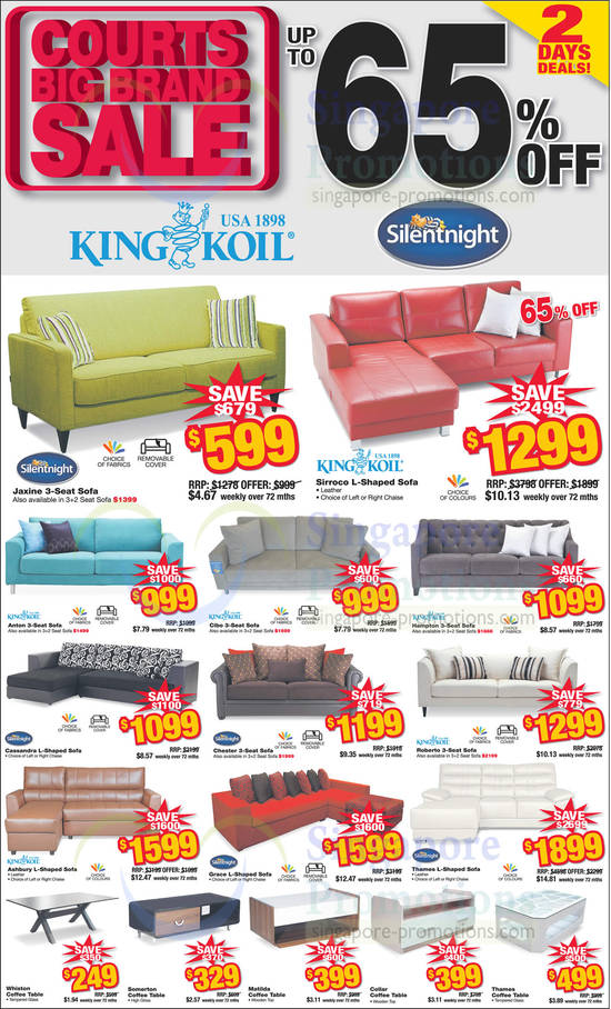 Sofas, Coffee Tables, Furniture, Silentnight, King Koil