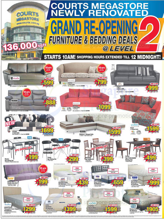 Sofas, Mattress, Nicollo, Dynamic, HTL, King Koil, Armadio, Lorenzo, StarryNite, Four Star, MaxCoil