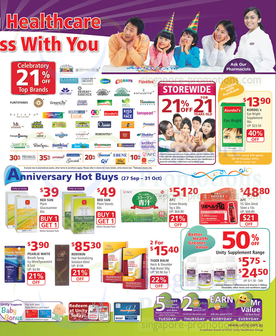 Featured image for NTUC Unity Health Offers & Promotions 27 Sep - 31 Oct 2013