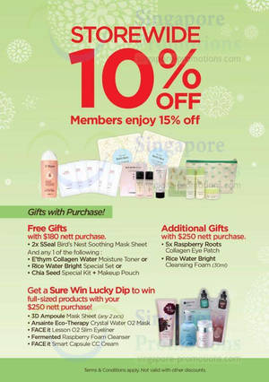 Featured image for (EXPIRED) The Face Shop 10% Off Storewide Promo 26 – 30 Sep 2013
