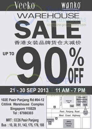 Featured image for (EXPIRED) Veeko, Wanko Warehouse SALE Up To 90% Off 21 – 30 Sep 2013