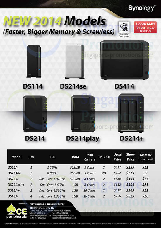 1 Nov Ace Peripherals Synology DS114, DS214se, DS214play, DS214plus