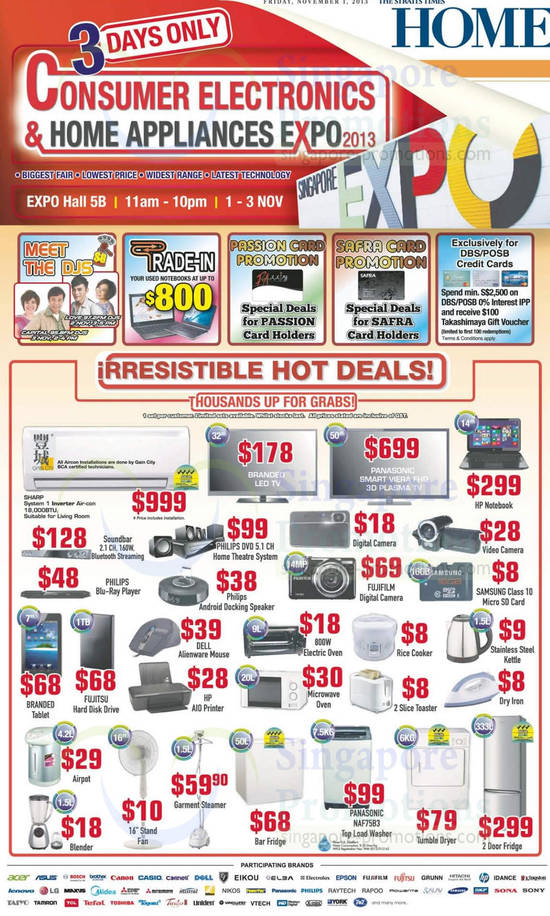 1 Nov Hot Deals Air Condiitoner, Washer, Fridge, Notebook, Electronics