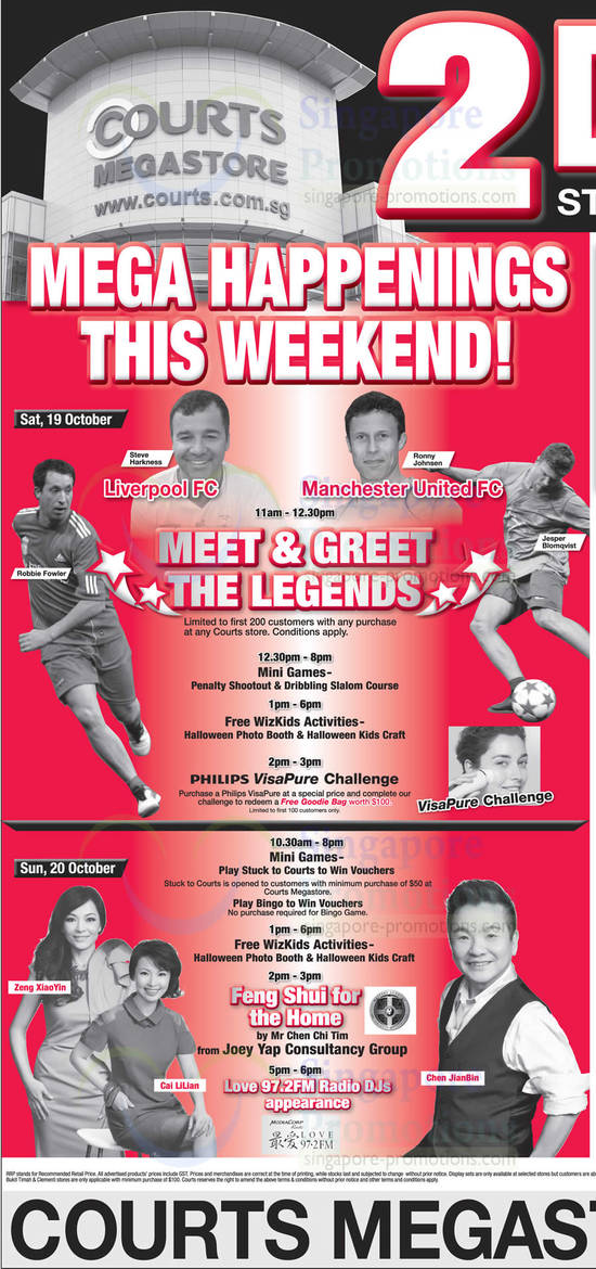 19 Oct Meet n Greet The Legends, WizKids Activities, Feng Shui for the Home