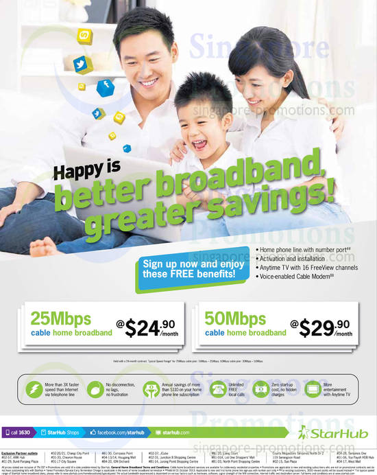 24.90 25Mbps Cable Broadband, 50Mbps 29.90