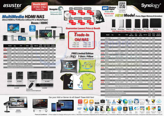 31 Oct ACE Peripherals ACE Bazaar Asustor ACTi HiTi Synology Seagate WD pg1