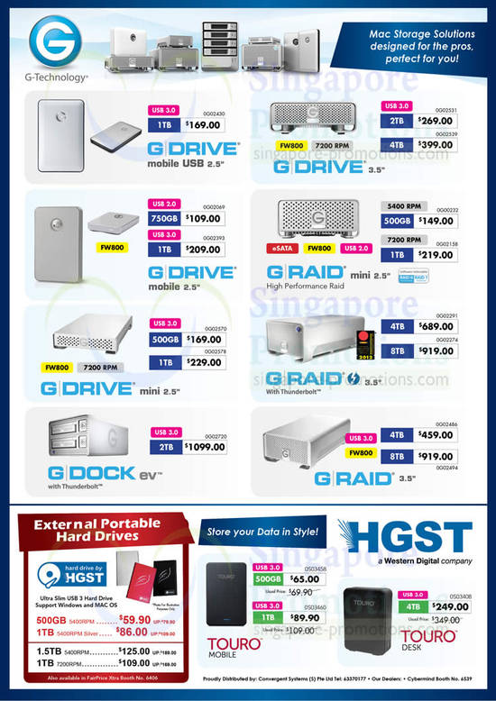 31 Oct Cybermind G-Technology External Storage, G Drive, Raid, Dock, HGST External Storage