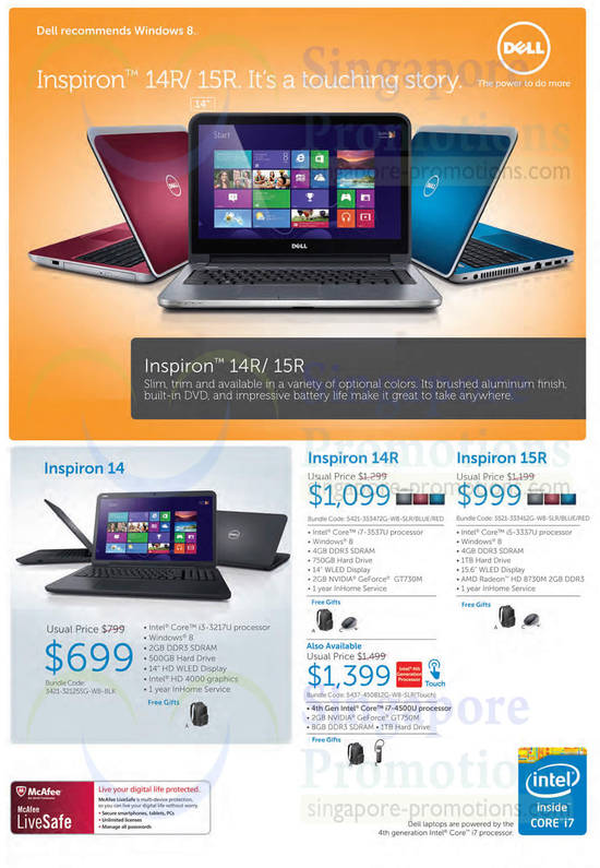 31 Oct Dell Inspiron 14R notebook, 15R, 14