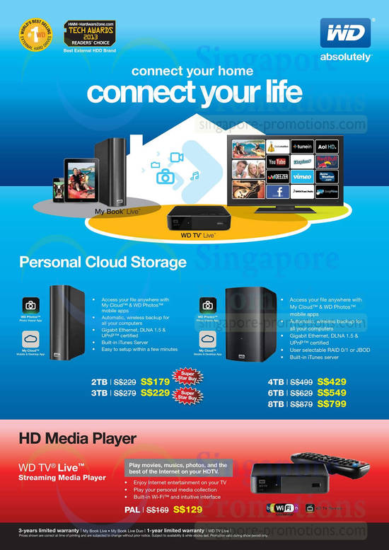 31 Oct WD Personal Cloud Storage, HD Media Player TV Live