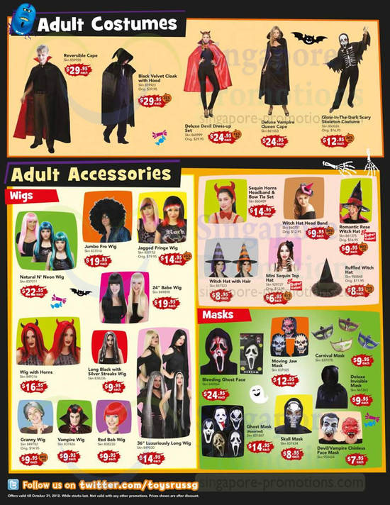 Adult Costumes, Accessories, Masks, Wigs