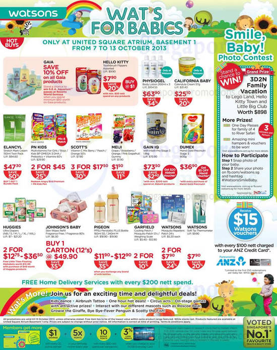 Baby Fair United Square, Gaia, California Baby, Physiogel, Gain IQ, Dumex, Scotts, Huggies, PN Kids, Elancyl