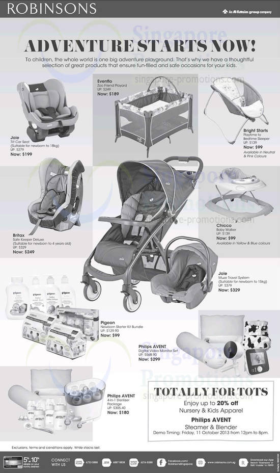 Baby Products, Car Seat, Sleeper, Joie, Evenflo, Bright Starts, Britax, Pigeon, Philips AVENT