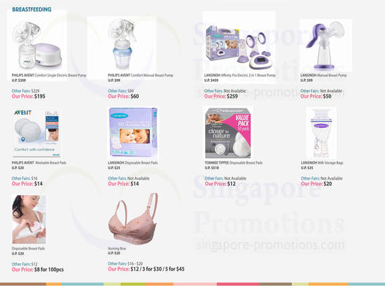 Breastfeeding Pumps, Pads, Bras