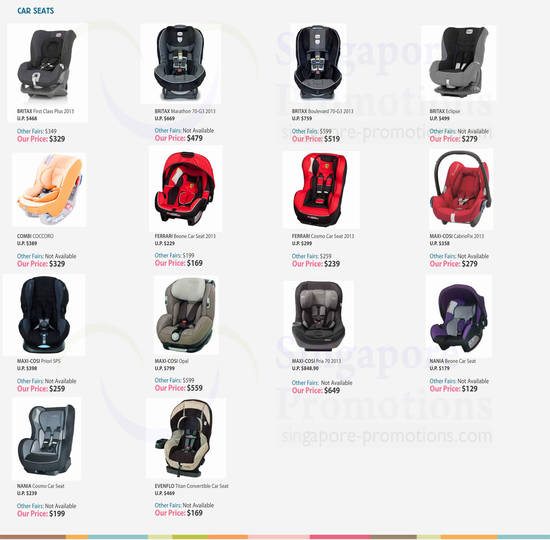 Car Seats, Ferrari, Britax, Maxi-Cosi, Nania