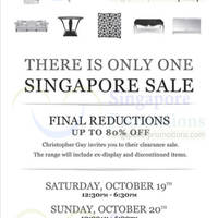 Featured image for (EXPIRED) Christopher Guy Final Reductions Up To 80% OFF SALE @ High Street Centre 19 – 20 Oct 2013
