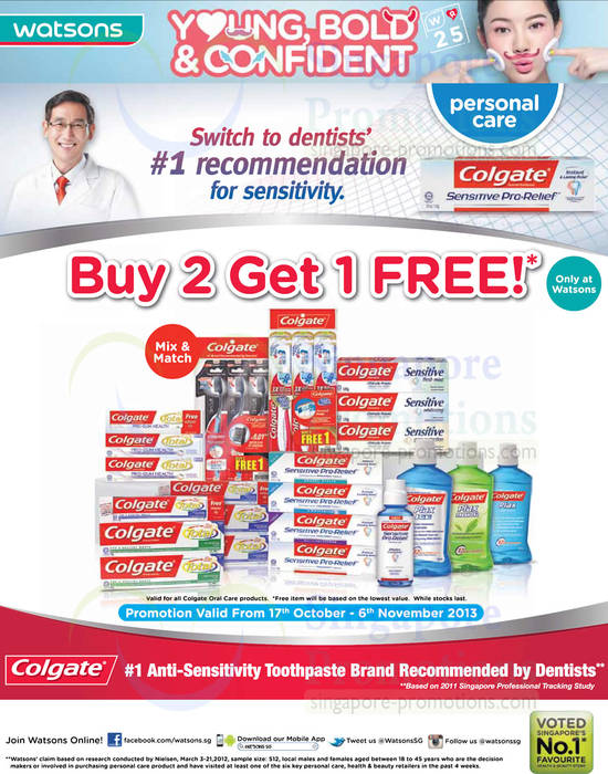 Colgate, Oral Care, Buy 2 Get 1 Free