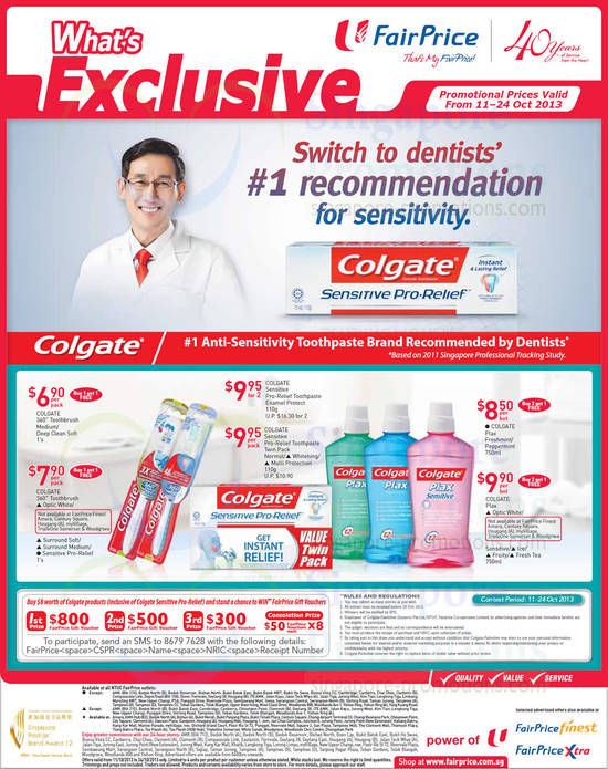 Colgate Toothbrush, Pro-Relief Toothpaste