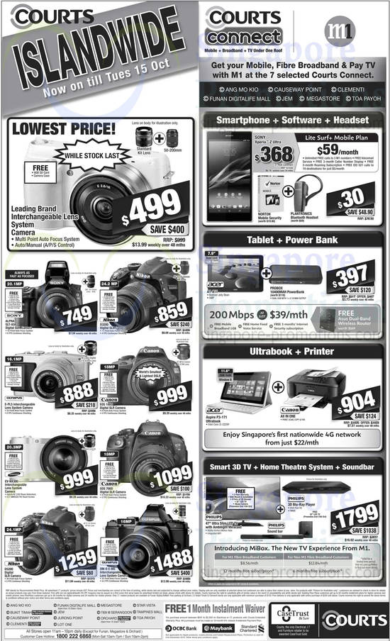 Digital Cameras, DSLRs, Tablets, Notebooks, Printers, Sony, Nikon, Olympus, Canon, Samsung, Acer