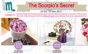 Featured image for Far East Flora Scorpio’s Secret Offers 23 Oct – 21 Nov 2013
