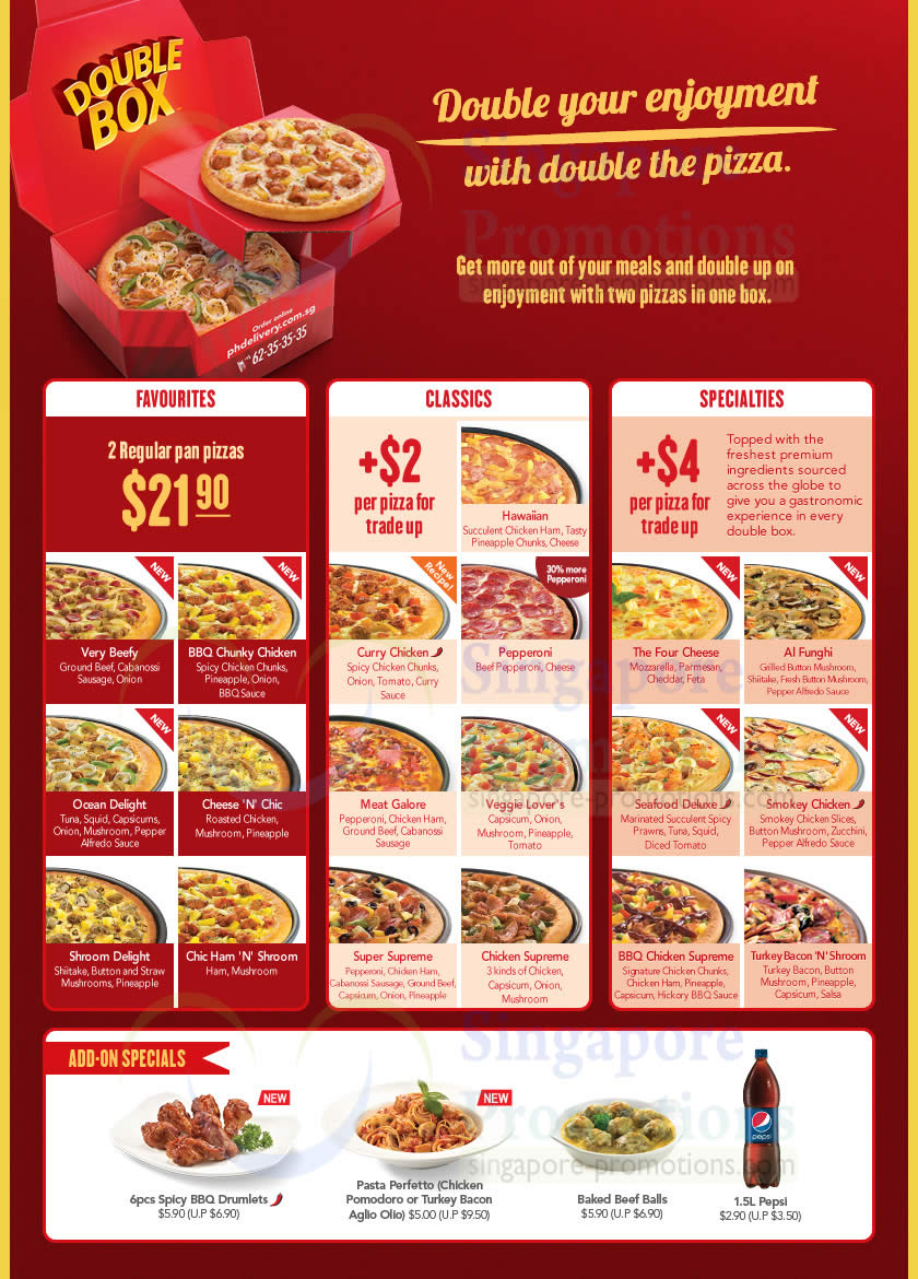 pizza hut menu price list