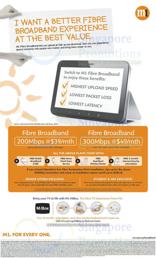 Fibre Broadband 200Mbps 39.00, 300Mbps 49.00