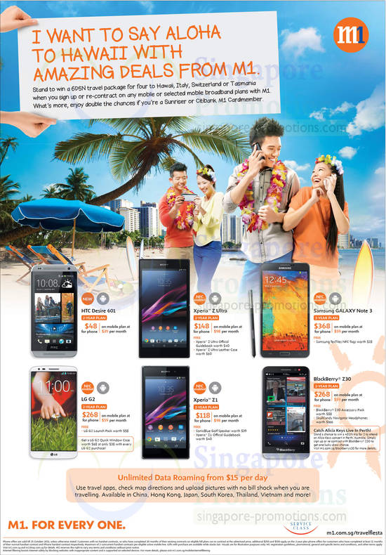 HTC Desire 601, Sony Xperia Z Ultra, Samsung Galaxy Note 3, LG G2, Sony Xperia Z1, Blackberry Z30