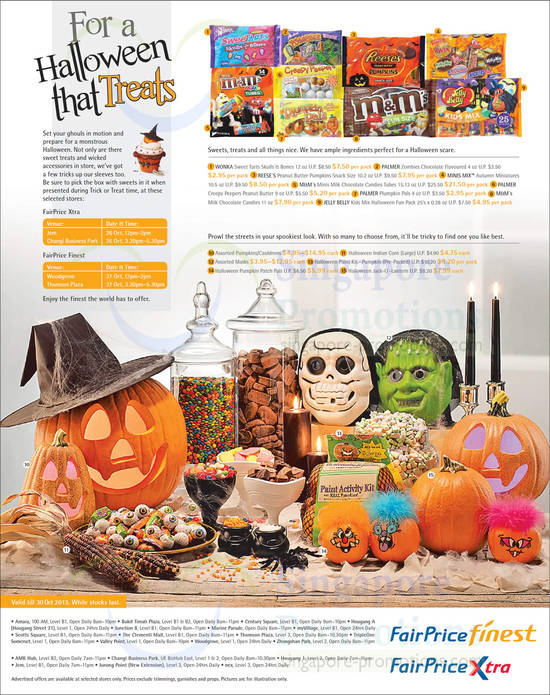Halloween Items, Chocolates, Pumpkins