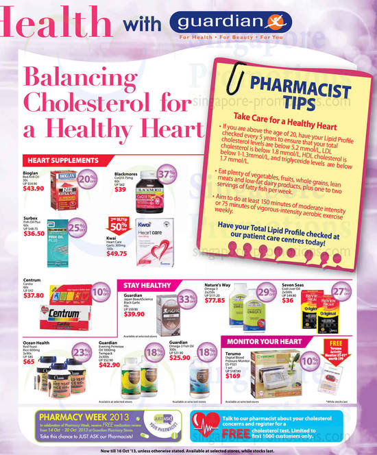 Heart Supplements, Blood Pressure Monitor, Bioglan, Blackmores, Ocean Health, Pharmacy Tips