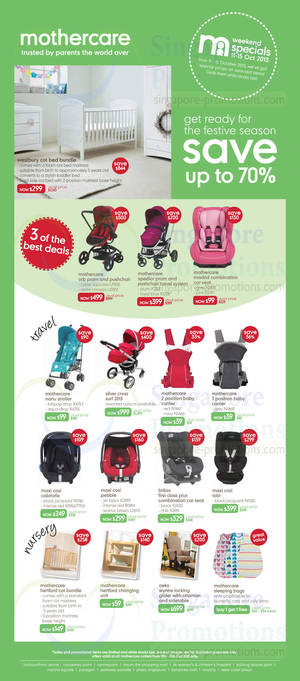 Featured image for Mothercare Up To 70% Off October Weekend Specials 11 – 15 Oct 2013