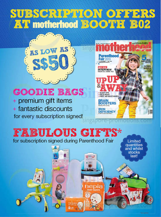 Motherhood Subscription Free Goodie Bags, Fabulous Gifts