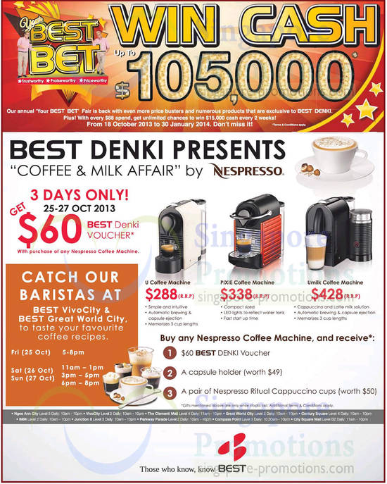 Nespresso Coffee Machines Promo