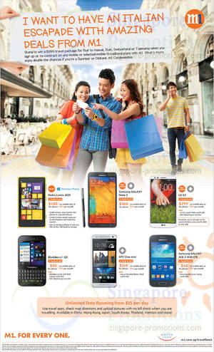 Featured image for (EXPIRED) M1 Smartphones, Tablets & Home/Mobile Broadband Offers 5 – 11 Oct 2013