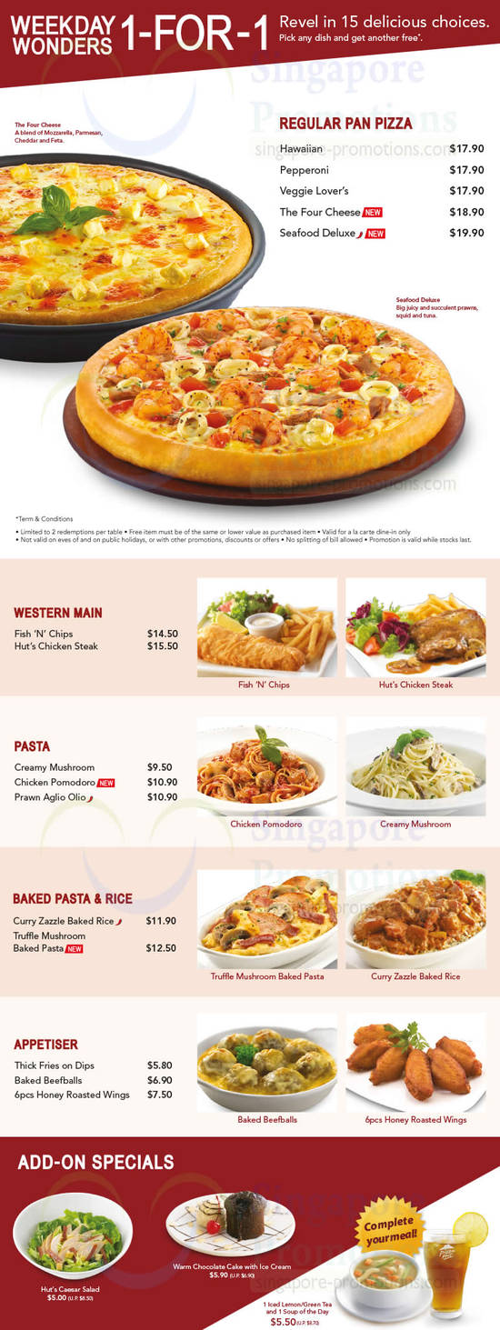 Pan Pizzas, Main, Pasta, Baked Pasta, Appetiser, Add-On Special