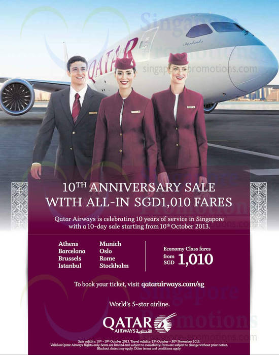 Qatar Airways 10 Oct 2013